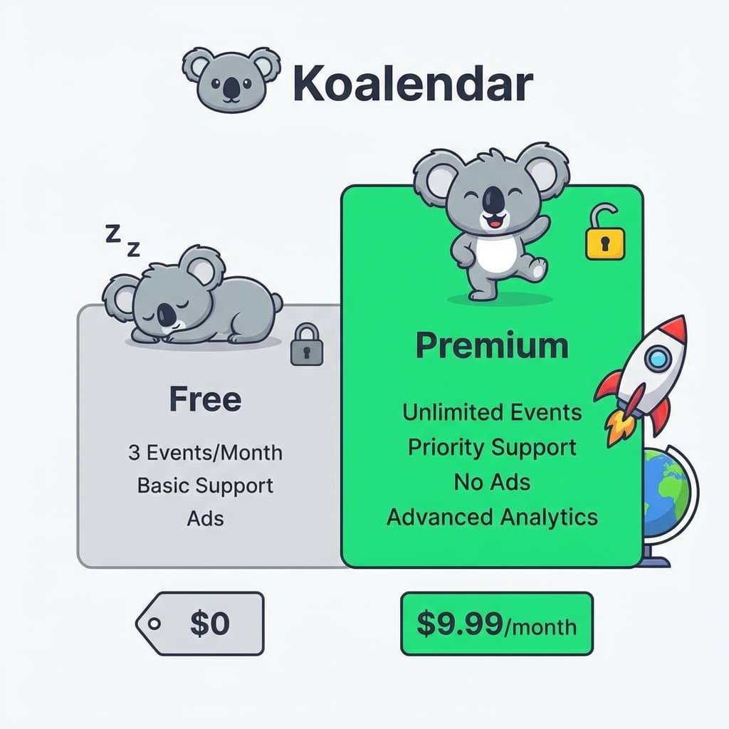Koalendar Pricing & Free Plan Limits: What You Actually Get
