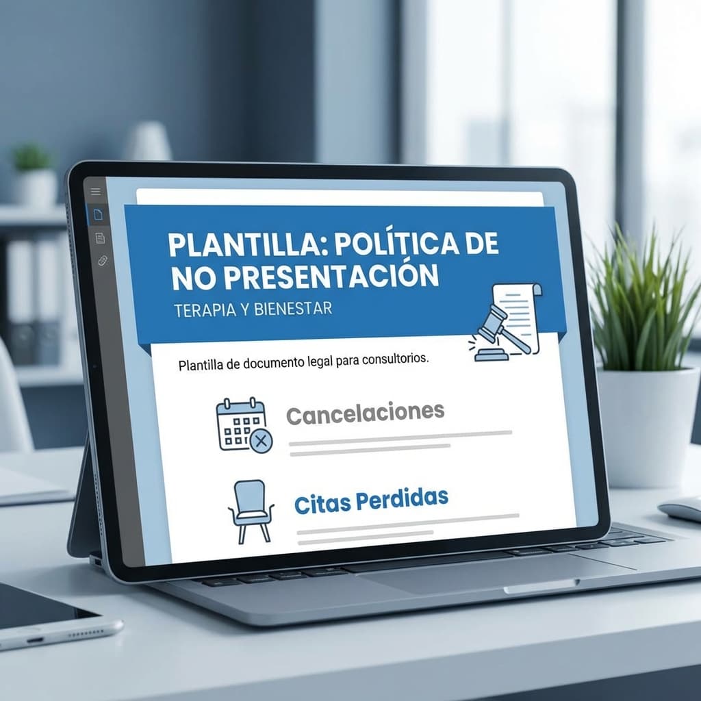 Plantilla de Pol铆tica de No-Show para Terapeutas (Suave, Est谩ndar y Estricta)
